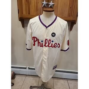 New Majestic Howard Phillies 6 Stitched Jersey Harry Kalas HK Patch Size 56